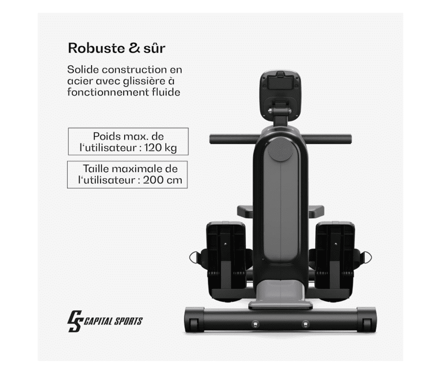 Rameur pliable 3 et compact capital sport by cardio-rameur.com