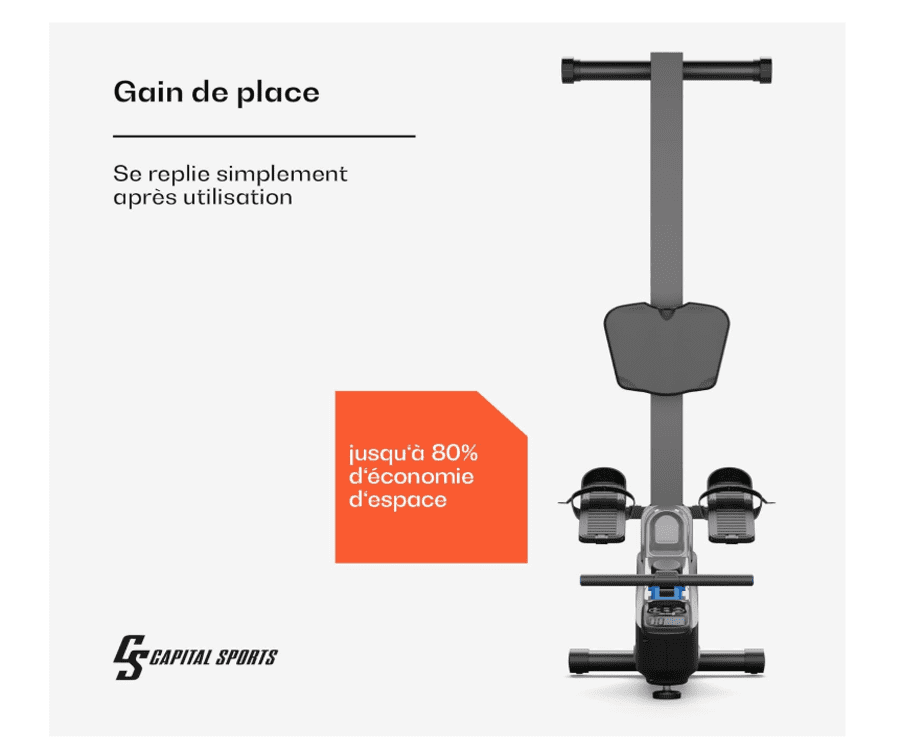 Rameur pliable 4 et compact capital sport by cardio-rameur.com